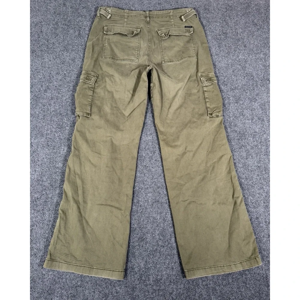 Sanctuary ReIssue Cargo Pants Womens Large Green Wide Leg Utility Adjustable - Picture 16 of 16